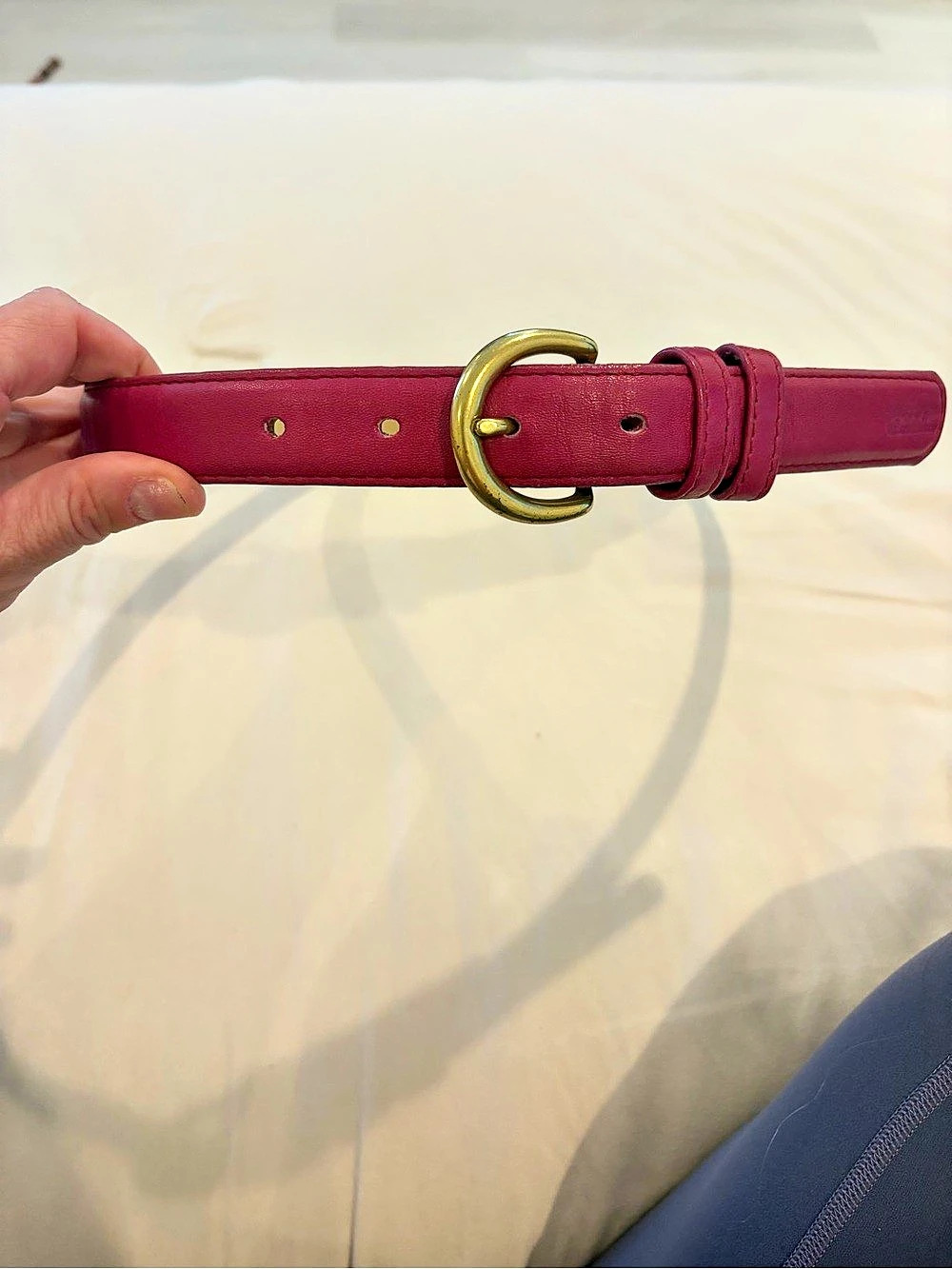 Coach Leather Belt in Pink Size Medium